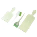 Pearlescent crystal clear hair dyeing tool set with highlighting boards and tinting brushes. - Big Brush + Comb Brush + Large Board + Small Board / Four-Piece Set / Green