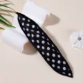 Rouleau à cheveux éponge à pois noir et blanc ruban bouclant sans chaleur outil de coiffure - Noir à Pois