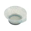 Transparent plastic hair dye mixing bowl with glitter sparkles for professional salon hair styling. - Hair Dye Bowl / Single Piece / Blue