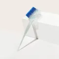 Transparent crystal glitter hair dye brush with blue soft bristles and comb tail. - Dyeing Comb Brush / Single Piece / Blue