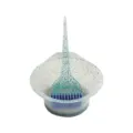 Clear sparkly hair dye tinting bowl and brush set, professional salon color mixing tool. - Bowl + Large Brush / Two-Piece Set / Blue