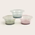 Transparent glitter hair dye mixing bowls set, colorful plastic tint bowls for salon use. - Bowl 3-Piece Set / Three-Piece Set / Multicolor