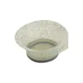 Clear plastic hair dye mixing bowl with green glitter for salon hair coloring tools. - Hair Dye Bowl / Single Piece / Green