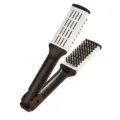 V-shape hair straightening brush dual-sided comb for smooth styling and professional salon home use. - White (PVC Box)