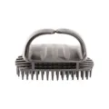 Black scalp massager shampoo brush with handle for comfortable hair washing and cleaning. - Black