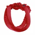 Bigoudis sans chaleur en satin rouge barre de coiffage flexible outil de rouleau de cheveux - Rouge