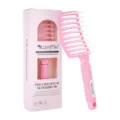 Pink curved hair brush vent styling brush professional detangling brush for smooth hair - OPP Bag / All Pink No Bristles