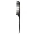 Black hair styling tail comb with wide teeth for salon professional salon hair dressing - Black
