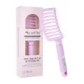 Pink curved vent hair brush, detangling massage styling comb for smooth hair and volume. - OPP Bag / All Purple No Bristles