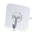 Transparent adhesive wall hook, flower shaped sticky hanger, heavy duty 6x6cm mount. - 6*6cm Transparent Model