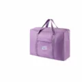 Foldable travel duffel bag large capacity storage bag portable luggage organizer for trip - M / Purple