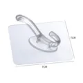 Transparent adhesive wall hook, heavy duty punch-free clear sticky hook for bathroom - Single Coat Hooks