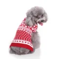 Pull pour chien en tricot motif coeur rouge et blanc vêtement chaud d'hiver pour petit chiot - S / Rouge