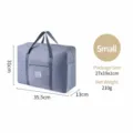 Bleu Gris Pliable Voyage Sac De Rangement Grande Capacite Sac A Main Bagages Voyage - S / Bleu