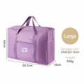 Grand sac de voyage pliable violet imperméable léger sac de rangement de bagages pour voyage. - L / Violet