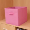 Rosa faltbare Stoff Aufbewahrungsbox für Kleidung und Heimorganisationsbedarf im Schrank. - Rosenrosa