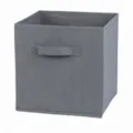 Faltbarer Stoff Aufbewahrungsbox quadratisch grau Haushalts Kleiderschrank Organizer Behälter - Grau