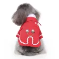 Vestito da smoking per cani a righe rosse elegante abbigliamento da matrimonio per animali - Taglia S / LF11 frac a righe di alta gamma