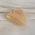 Pince à cheveux en forme de cœur, accessoire élégant moyen nude pour le style quotidien. - Style Pince Cœur / Jaune
