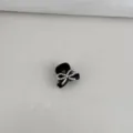Detailed close-up view of the sweet rhinestone bow hair claw clip, delicate accessory. - Black Hair Claw-Rhinestone Bow / Black