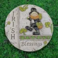 San Patrizio giardino pietra da passo leprechaun irlandese trifoglio decorazione cortile - Fate 3