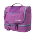 Purple hanging travel toiletry bag waterproof cosmetic organizer for women men outdoor storage - Purple