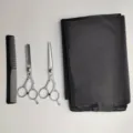 Set di forbici da taglio per capelli professionali con forbici sfoltenti pettine e mantella - Set di forbici