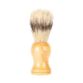 Classic wooden handle shaving brush with soft synthetic bristles for men's daily grooming. - Classic Streamlined Style (H102)