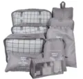 9-Teiliges Reise Packtaschen Set Graue Reise-Organizer Koffer Taschen für Kleidung - Grau
