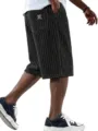 Men's retro corduroy casual shorts loose fit vintage five-point trousers summer fashion streetwear - 4XL / Bottoms / Black