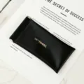 Schwarze PU Leder Brillenetui Tragbare Sonnenbrillen Aufbewahrungstasche mit Clip Neu - Schwarz