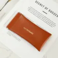 Tragbares PU Leder Brillenetui, orange Sonnenbrille Aufbewahrungstasche Reise Organizer. - Kaffeebraun