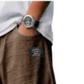 Men's casual brown linen loose straight trousers with pocket label, comfortable summer wear. - S / Brown