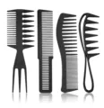 Schwarzes Haarkamm Set professionelle Styling Werkzeuge 4-teilig Friseur Buersten - 4 Stück / 4-teiliges Set