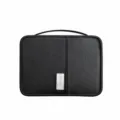 Große schwarze Reiseunterlagen-Tasche, mehrschichtige Passhülle und Karten-Organizer. - L / Schwarz