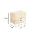 Beige Netzkosmetiktasche Reise Aufbewahrungstasche tragbarer Make-up Organizer mit Reißverschluss - Achteck-Stil / Beige