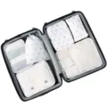Reiseorganizer 6er Set Packtaschen Koffer-Organisator Taschen mit süßem grünen Kaktusdruck. - Kaktus