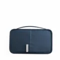Small Navy Blue Travel Document Organizer Passport Holder Multi-Layer Card Pouch - S / Navy Blue