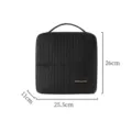 Tragbare schwarze gesteppte Kosmetiktasche mit Griff und grosser Kapazitaet fuer Reise Make-up. - Make-up-Tasche / Mystisches Schwarz