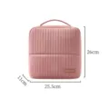 Rosa gesteppte Kosmetiktasche mit grossem Fassungsvermögen, Griff und praktischen Fächern. - Make-up-Tasche / Abendwolkenrosa