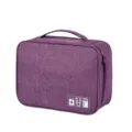 Purple cation digital storage bag, portable waterproof travel electronic organizer for cords and accessories. - Purple