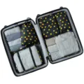 Reisegepäck Organizer Taschen Set aus sechs wasserdichten Packtaschen für Koffer - Schwarz Zitrone
