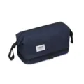 Sac de toilette homme en tissu oxford bleu marine, trousse de maquillage double couche - Grand Bleu Marine