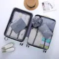 Reise-Packwürfel-Set 7-teilig, Koffer-Organizer-Taschen zur Kleidungssortierung auf Reisen - Neues 7-teiliges Set Grau