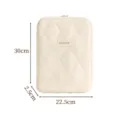 Beige gesteppte Laptoptasche Tablet Schutzhülle 11 Zoll Reißverschluss Tasche Abmessung. - Gebrochenes Weiß