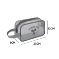 Graue Netz Kulturtasche tragbare Kosmetiktasche groesse Kapazitaet Strand Badetasche - Mittel Einzelner Griff (23x8x13cm) / Grau