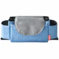 Blue Baby Stroller Organizer Bag Multi-pocket Hanging Storage Bag for Diaper Bottles - Blue