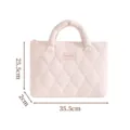 Pink quilted 13 inch laptop handbag, stylish cloud briefcase sleeve for women business travel. - 13" / Falling Cherry Blossoms
