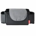 Black baby stroller organizer bag with multi compartments bottle diaper storage hanging bag - Black