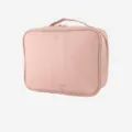 Rosa PU Kulturbeutel Reise Kosmetiktasche mit Griff und Haken für Make-up und Bad Accessoires. - Hübsches Rosa